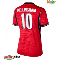 Camiseta Inglaterra Jude Bellingham #10 Visitante Equipación para mujer Mundial 2026 manga corta